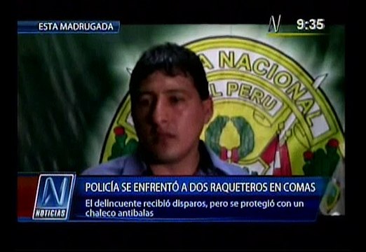 Callao: Suboficial de la PNP desarmó y capturó a dos 'raqueteros'
