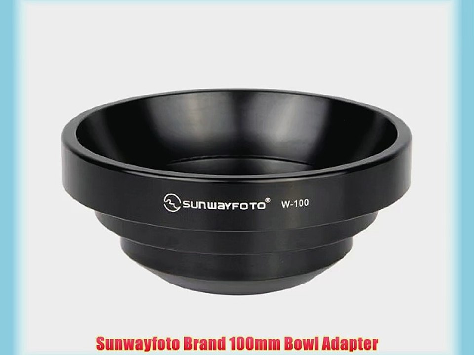 SUNWAYFOTO W-100 100mm Bowl Adapter for Sachtler Gitzo etc Tripod Head Sunway