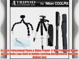 57 Inch Tripod Kit For Nikon COOLPIX P100 P500 P510 P520 Digital Camera Includes 57 Full Tripod