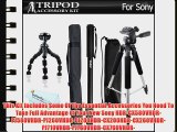 Triple Tripod Accessory Bundle Kit For Sony HDR-CX580V HDR-PJ580V HDR-PJ260V HDR-PJ200 HDR-CX200