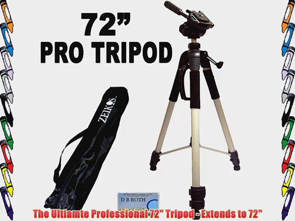 Professional PRO 72 Super Strong Tripod With Deluxe Soft Tripod Carrying Case For The Sony