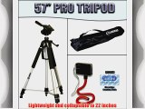 Deluxe Pro 57 Camera Tripod with Carrying Case For The Sony MHS-CM5 PM5 Bloggie Camcorder