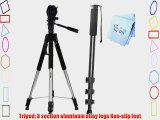 XIT Photo XT70TRB 70 Tripod   72 Zeikos Monopod for All Cameras/Camcorders