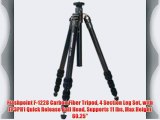 Flashpoint F-1228 Carbon Fiber Tripod 4 Section Leg Set with FP3PH1 Quick Release Ball Head