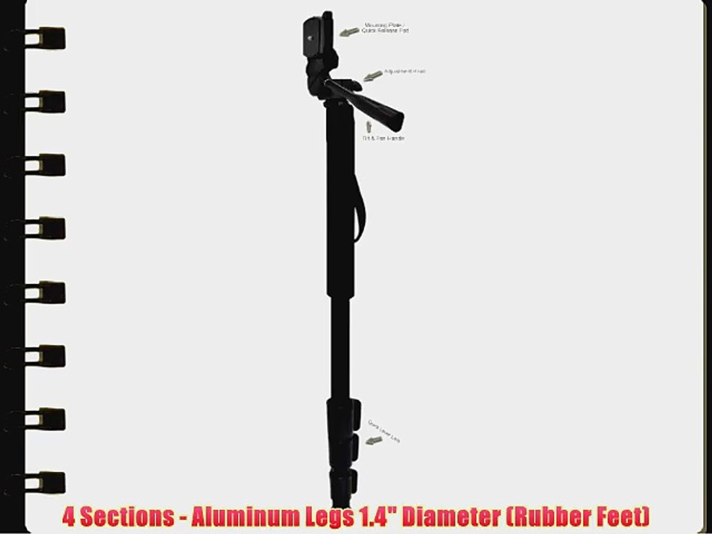 ⁣Professional Black 72 Monopod / Unipod (Quick Release) For Sony Handycam HDR-CX700V HDR-CX160/B