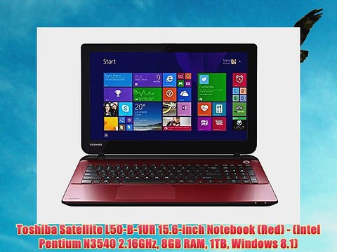 Toshiba Satellite L50-B-1UR 15.6-inch Notebook (Red) - (Intel Pentium N3540 2.16GHz 8GB RAM