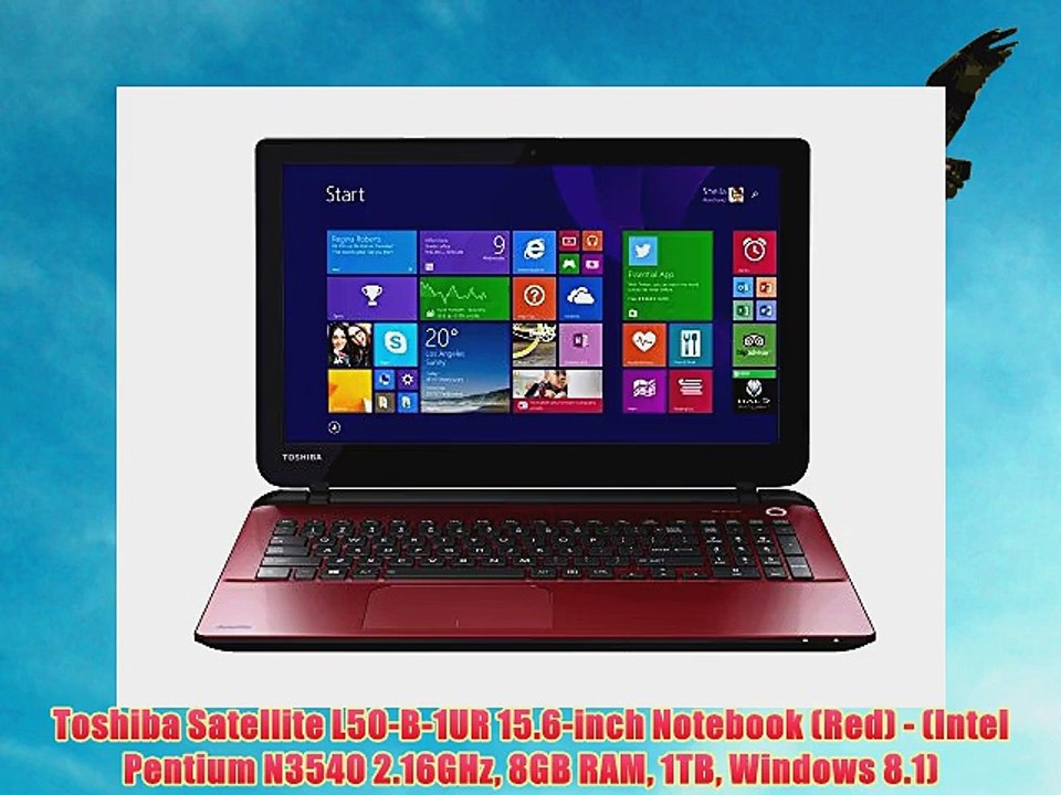 Toshiba Satellite L50-B-1UR 15.6-inch Notebook (Red) - (Intel Pentium N3540 2.16GHz 8GB RAM