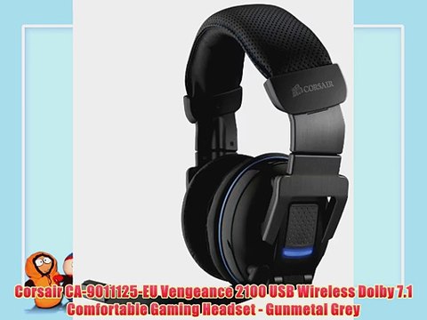 Corsair CA-9011125-EU Vengeance 2100 USB Wireless Dolby 7.1 Comfortable Gaming Headset - Gunmetal