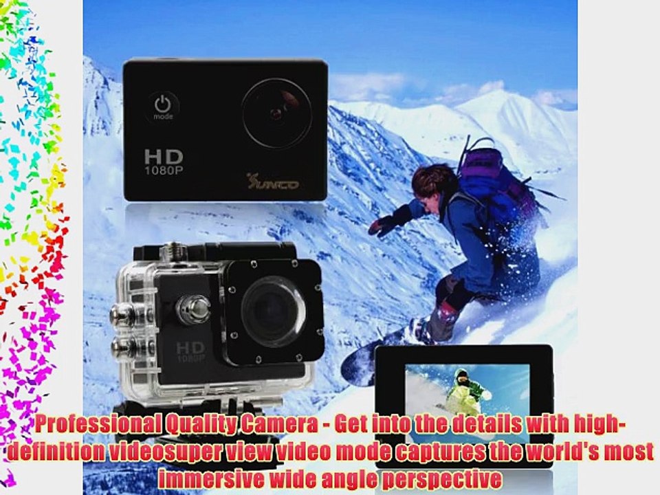 Sunco? DREAM 2 SJ4000 Helmet Camera Full HD 1080p 12MP Underwater Cameras With 170 Degree Wide