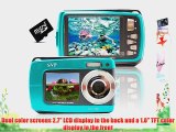 SVP Blue Aqua5500 (Free Micro 8GB) 18MP Underwater Digital Camera with Two Screens