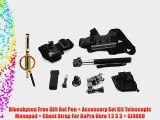 Blueskysea Free Gift Gel Pen   Accessory Set Kit Telescopic Monopod   Chest Strap For GoPro