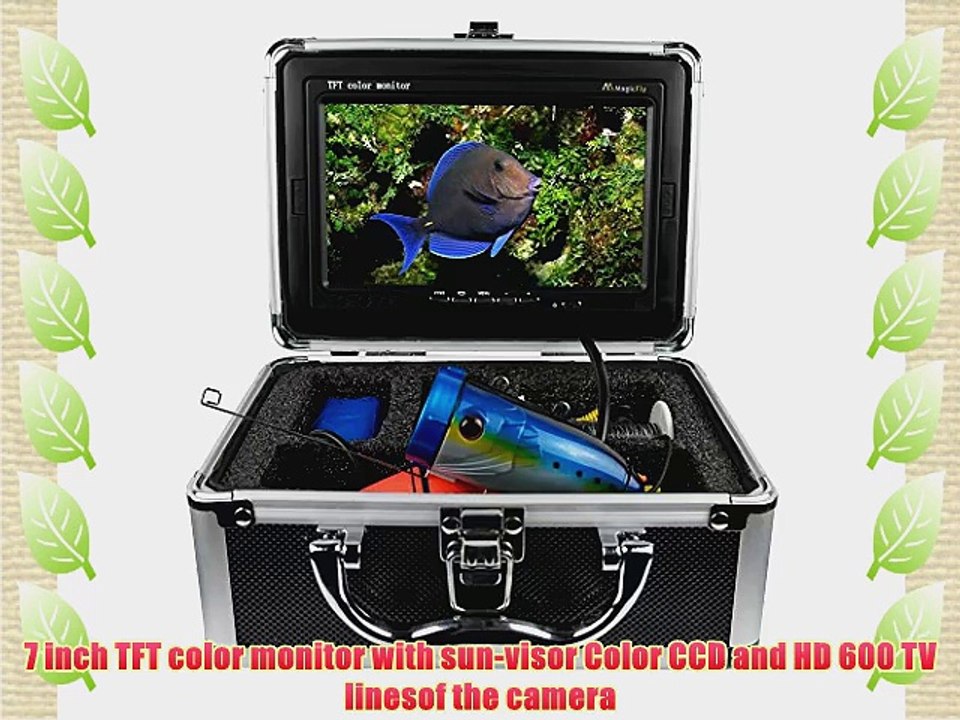 Magicfly Professional Fish Finder Underwater Fishing Video Camera 50ft 7 Inches Color LCD Hd