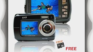 SVP Aqua 5500 Black (with Micro 4GB) 18 MP Dual Screen Waterproof Digital Camera