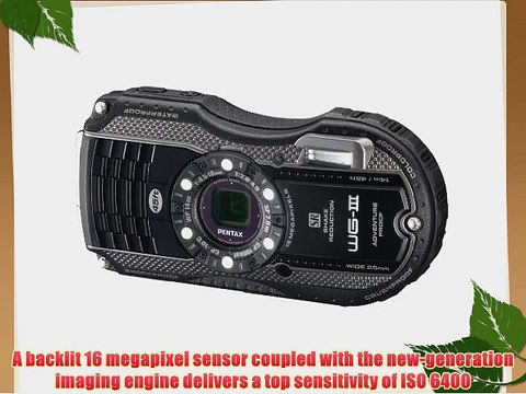 Pentax Optio WG-3 black 16MP Waterproof Digital Camera with 3-Inch LCD Screen (Black)