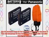 2 Pack Battery Kit For Panasonic Lumix DMC-TS4 DMC-TS3 Digital Camera Includes 2 Extended Replacement