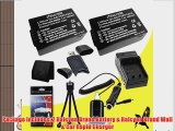 Two Halcyon 1500 mAH Lithium Ion Replacement Panasonic DMW-BMB9 Battery and Charger Kit   Memory
