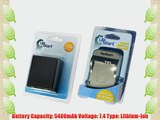 Panasonic CGR-D54 Digital Camcorder Batteries and Charger Replacement (5400mAh 7.4V Lithium-Ion)