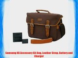 Samsung NX Accessory Kit Bag Leather Strap Battery and Charger