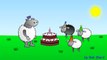 Happy Birthday - funny animated sheep cartoon (Happy Birthday song with cake !!)