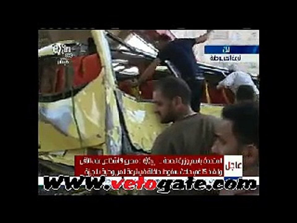 الصور الأولى  لحافلة الركاب بعد إنتشالها من ترعة المريوطية