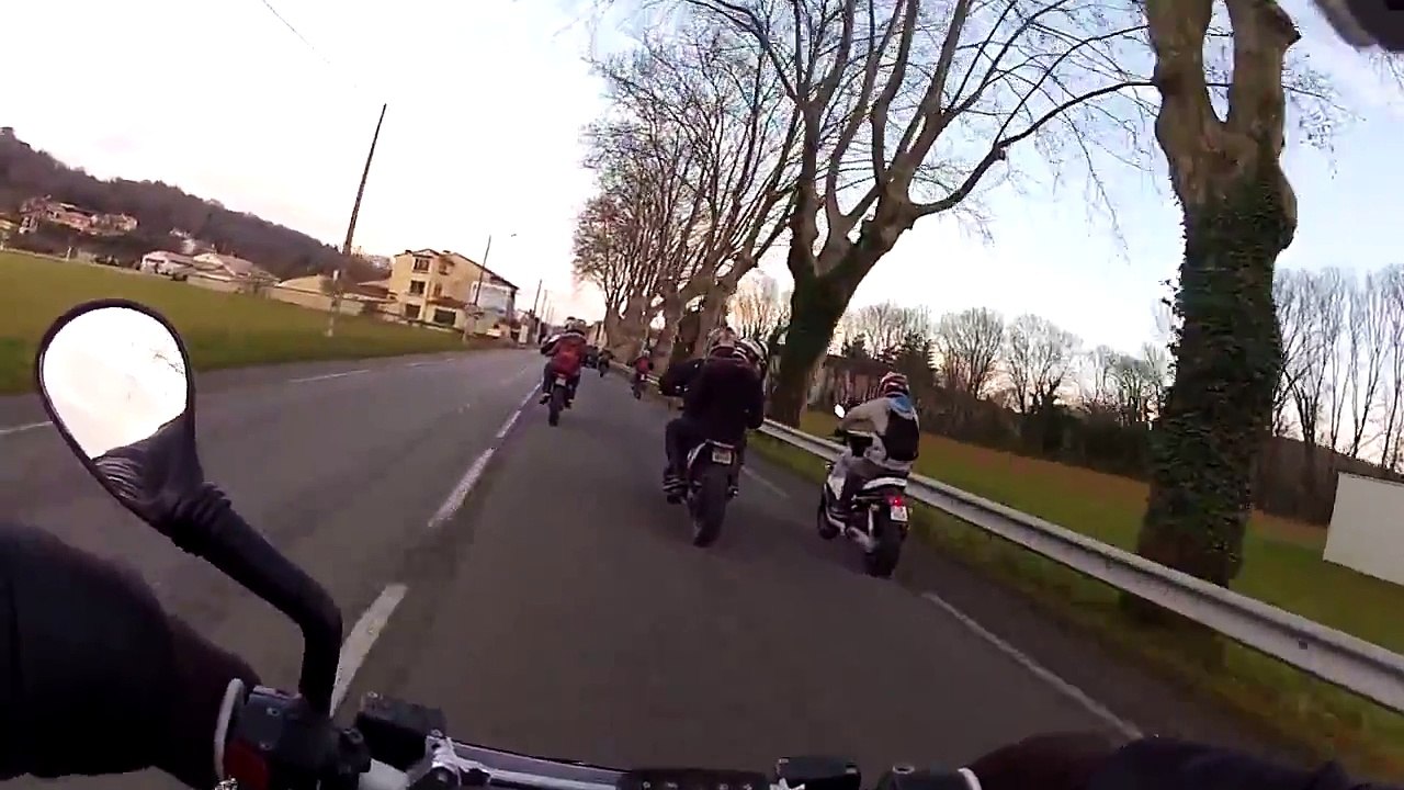 Christmas Celebration Motorcycles on Street and NOEL NÃ–EL 2015