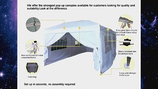 Quictent 20x10 EZ Set Pop Up Party Tent Canopy Gazebo White Free Carry Bag