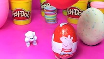 Play doh Peppa Pig en español Frozen Huevos Sorpresa Juguetes de Frozen Peppa Pig