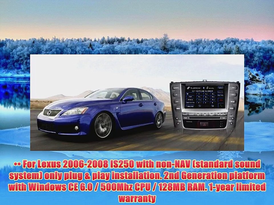 Fly Audio FlyAudio 2nd Generation OEM Replacement DVD 7 Touchscreen GPS Navigation Unit For Lexus IS250 200620072008 Wit