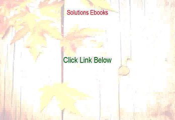 Solutions Ebooks Download - Instant Download (2015)