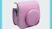 Woodmin Pink Vintga PU Leather Fuji mini case bag Fujifilm Instax Mini 8 Case