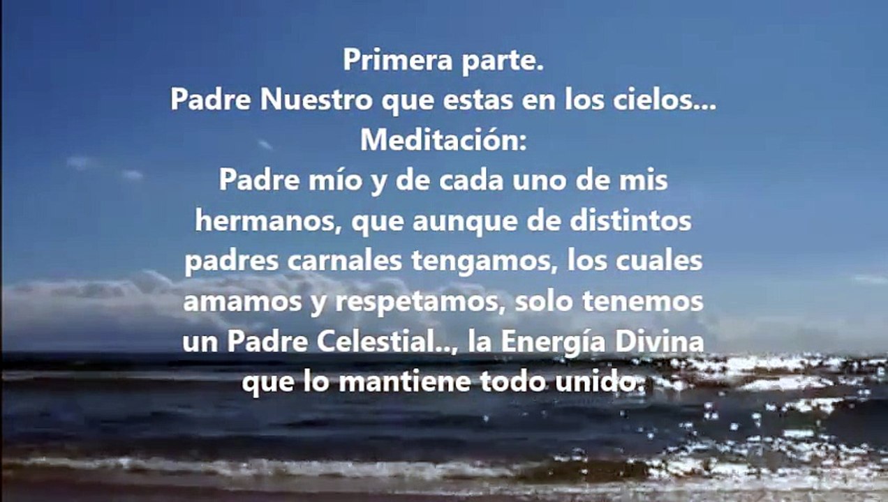 Meditación de la oración "El Padre Nuestro".