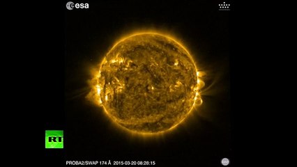 Solar Eclipse 2015 Seen From Orbit: Proba-2 Mini Satellite Footag