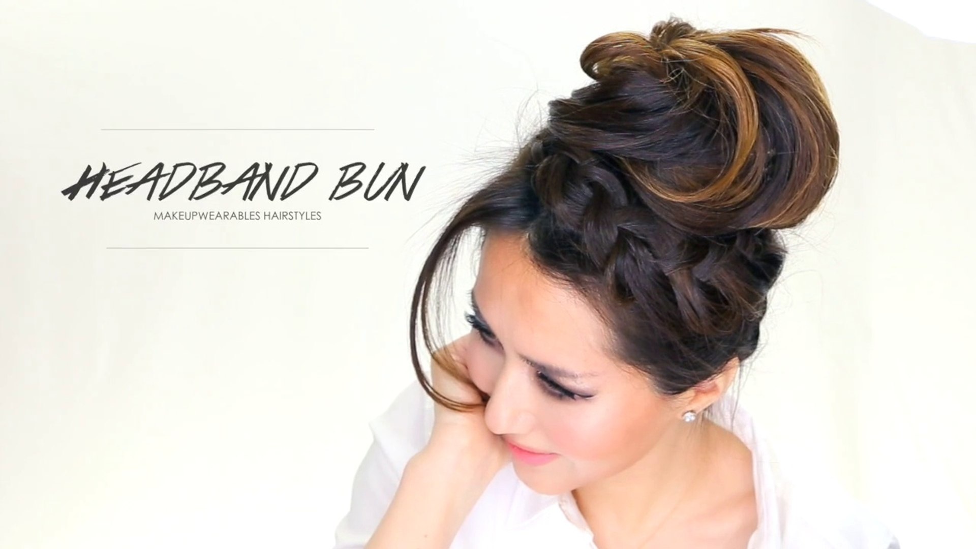 How to Headband Braid Messy Bun | Hairstyles - video Dailymotion