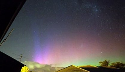 Amazing timelapse footage shows colourful aurora australis