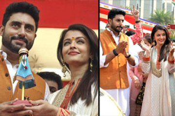 Abhishek - Aishwarya celebrate Gudi Padwa in style!