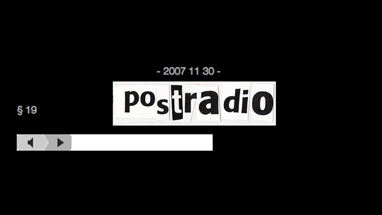 POSTRADIO : § 19, extrait (1)