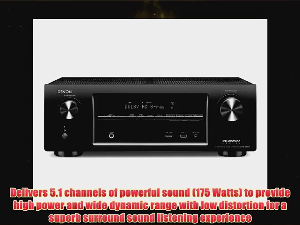 Denon AVRX1000 51Channel Networking Home Theater AV Receiver with AirPlay