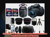 Canon EOS Rebel T5i 180 MP CMOS Digital Camera SLR Kit With Canon EFS 1855mm IS STM Lens WideAngle Lens Telephoto Lens 8