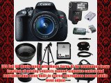 Canon EOS Rebel T5i 180 MP CMOS Digital Camera with EFS 1855mm f3556 IS STM Zoom Lens Automatic TTL Flash Telephoto Wide