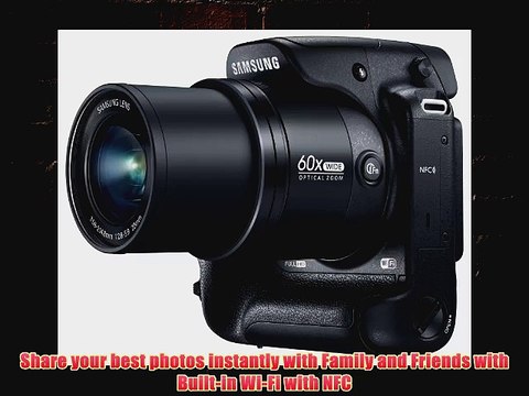 Samsung WB2200F 163MP CMOS Smart WiFi NFC Digital Camera with 60x Optical Zoom 30 LCD and 1080p HD Video Black