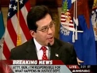 Gonzales Admits Errors in Prosecutor Fir