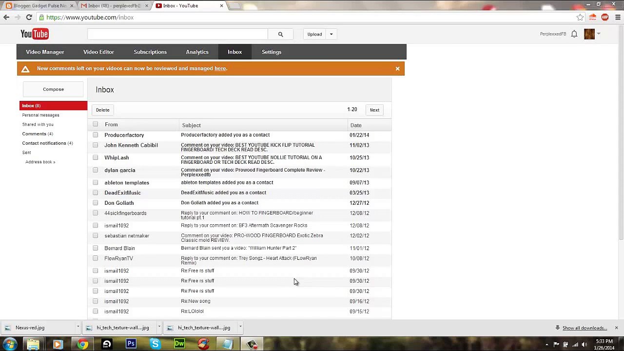 Youtube Inbox 2014 Under