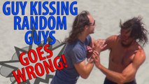 Guy trying to KISS RANDOM Guys at the Beach! Original Version!