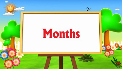 Months of the year song - 3D Animaton Preschool Nursery rhymes for children
