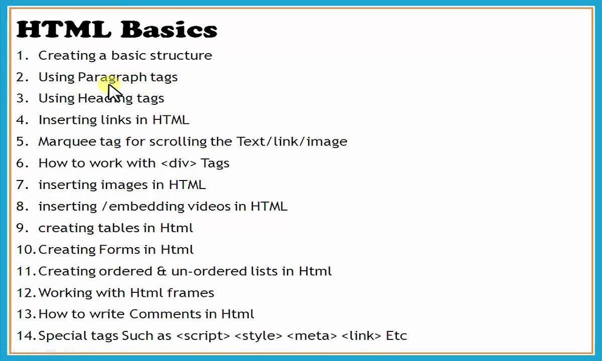 HTML5 Training in Urdu and Hindi