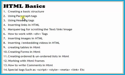 HTML5 Training in Urdu and Hindi