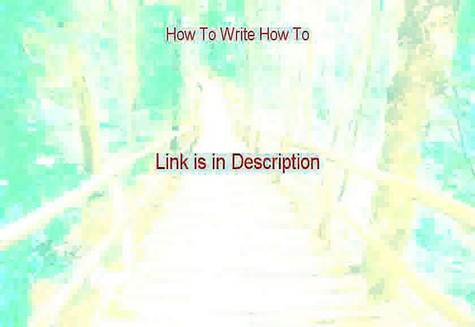 ⁣How To Write How To Download PDF [Instant Download]