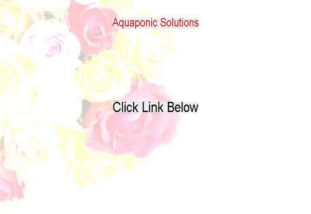 Aquaponic Solutions Free PDF (Legit Download)