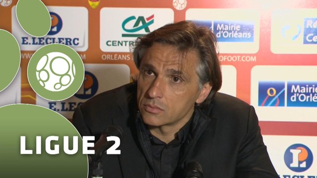 Conférence de presse US Orléans - Chamois Niortais (0-0) : Olivier FRAPOLLI (USO) - Régis BROUARD (NIORT) - 2014/2015