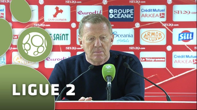 Conférence de presse Stade Brestois 29 - Stade Lavallois (0-0) : Alex DUPONT (SB29) - Denis ZANKO (LAVAL) - 2014/2015